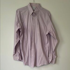 Brooks Brothers Men's Purple/Pink Checkered Shirt